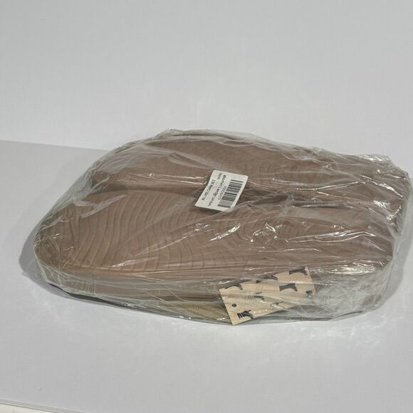 NWT Women’s Platform Wedge Sandals Size 11 Tanned Beige Slip On - Picture 10 of 17